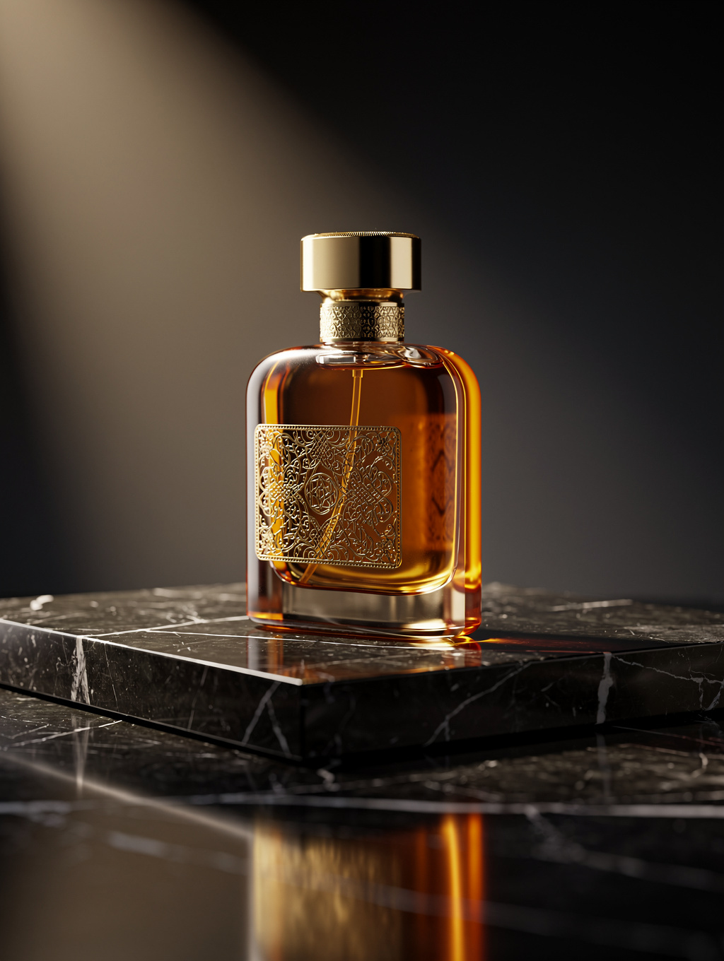 Flacon de parfum MARCO LIMA sur pierre naturelle à Genève
